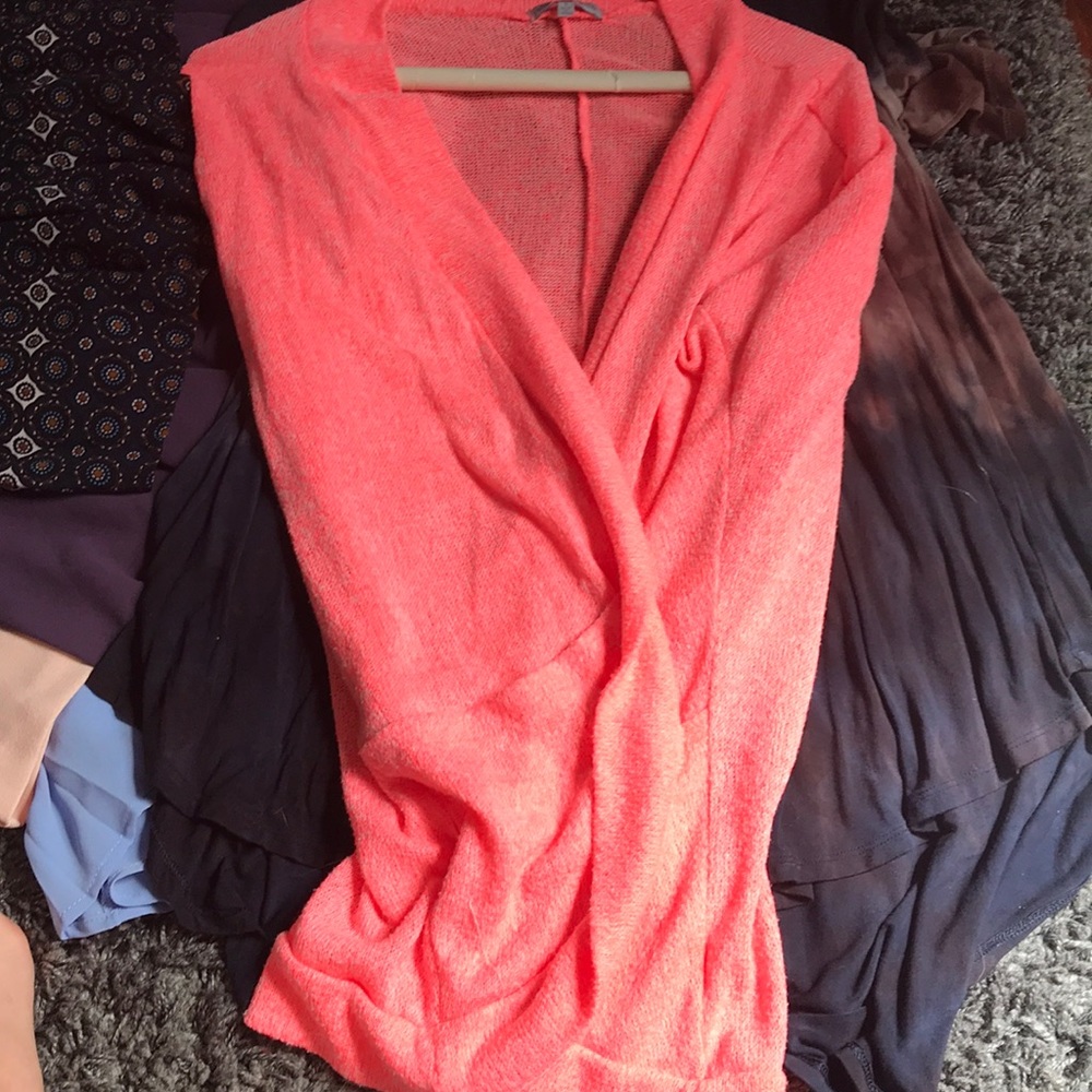 pink cardigan